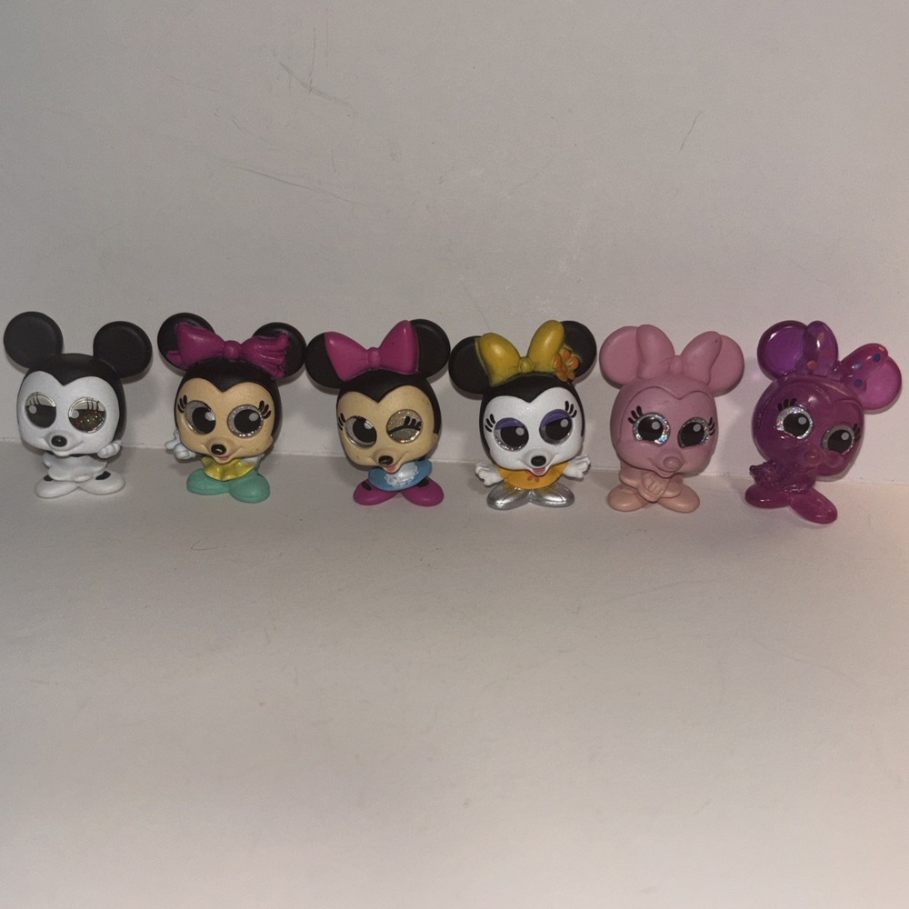 6 Disney Doorables Mickey & Minnie Mouse Figures Lot